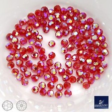 60pcs SWAROVSKI  5000 4mm Faceted Crystal Beads Light Siam AB2X  Red