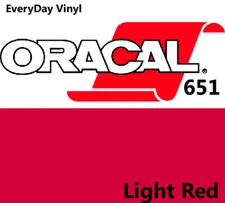 12"x5' - Light Red- Oracal 651-shiny Adhesive Vinyl - Craft Hobby - Sign Cutters