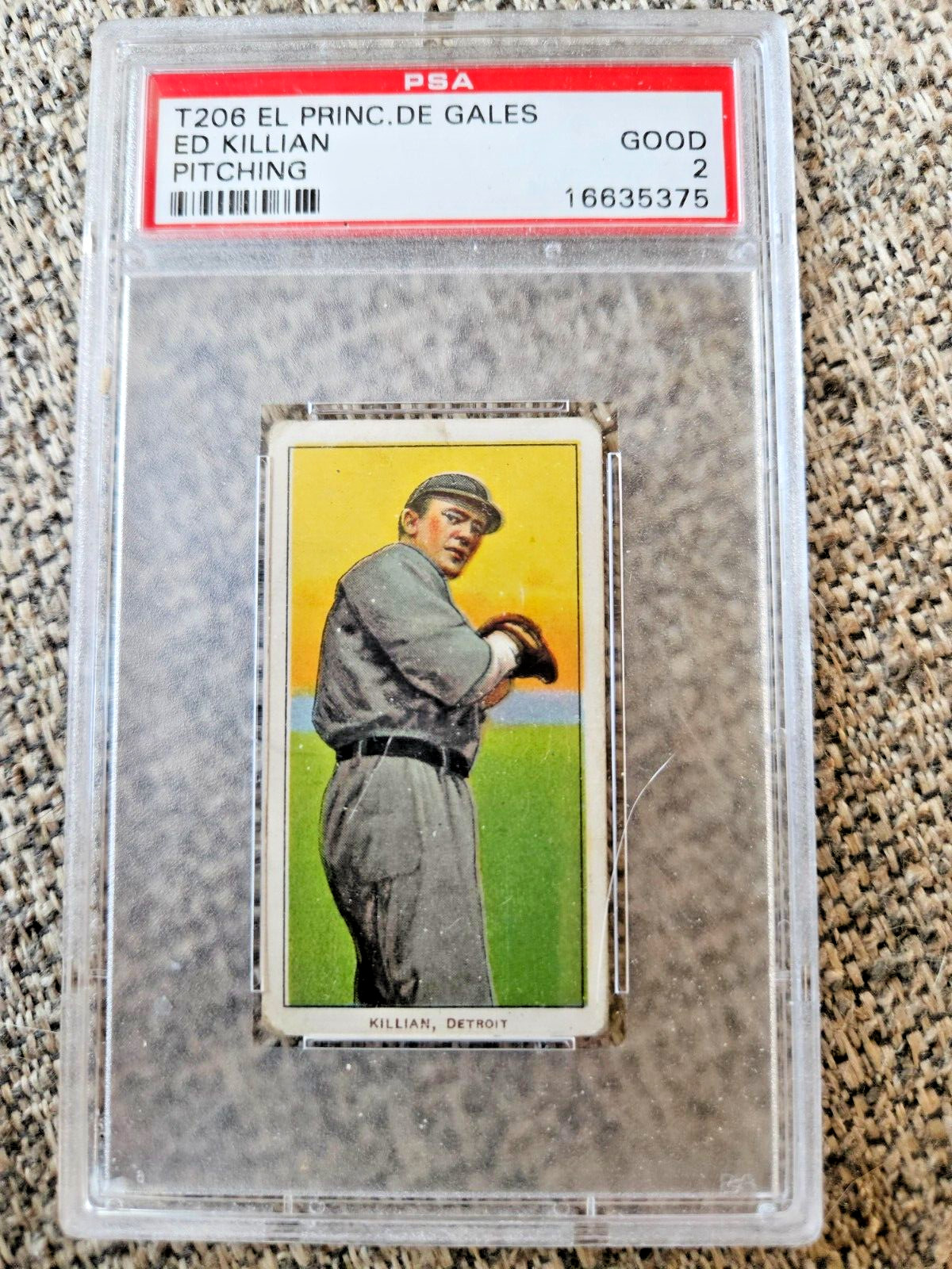 1909 T206 Ed Killian Pitching Tigers VARIATION PSA 2 - GOOD
