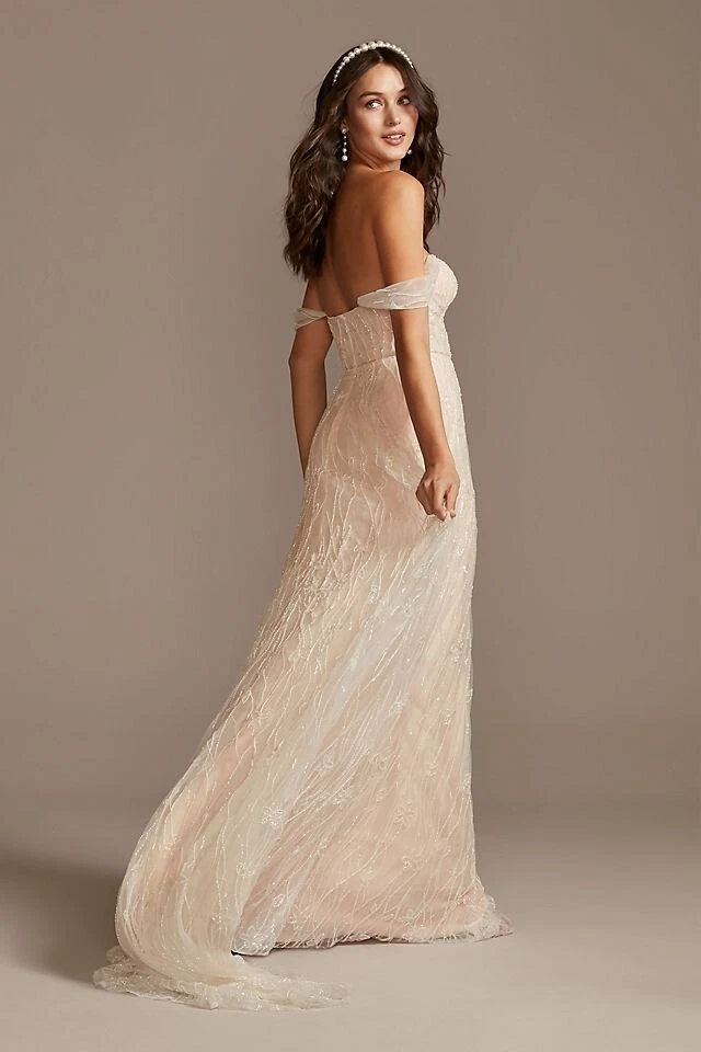 David's bridal detachable sleeves cheap