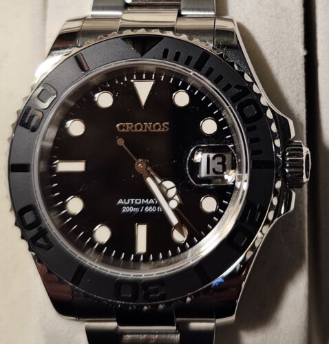 Mouvement Cronos Yacht Master noir 41 mm - PT5000 200 m
