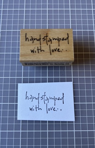 Penny schwarz handgestempelt mit Liebe… Gummistempel Kate und Campbell hergestellt von 2907D