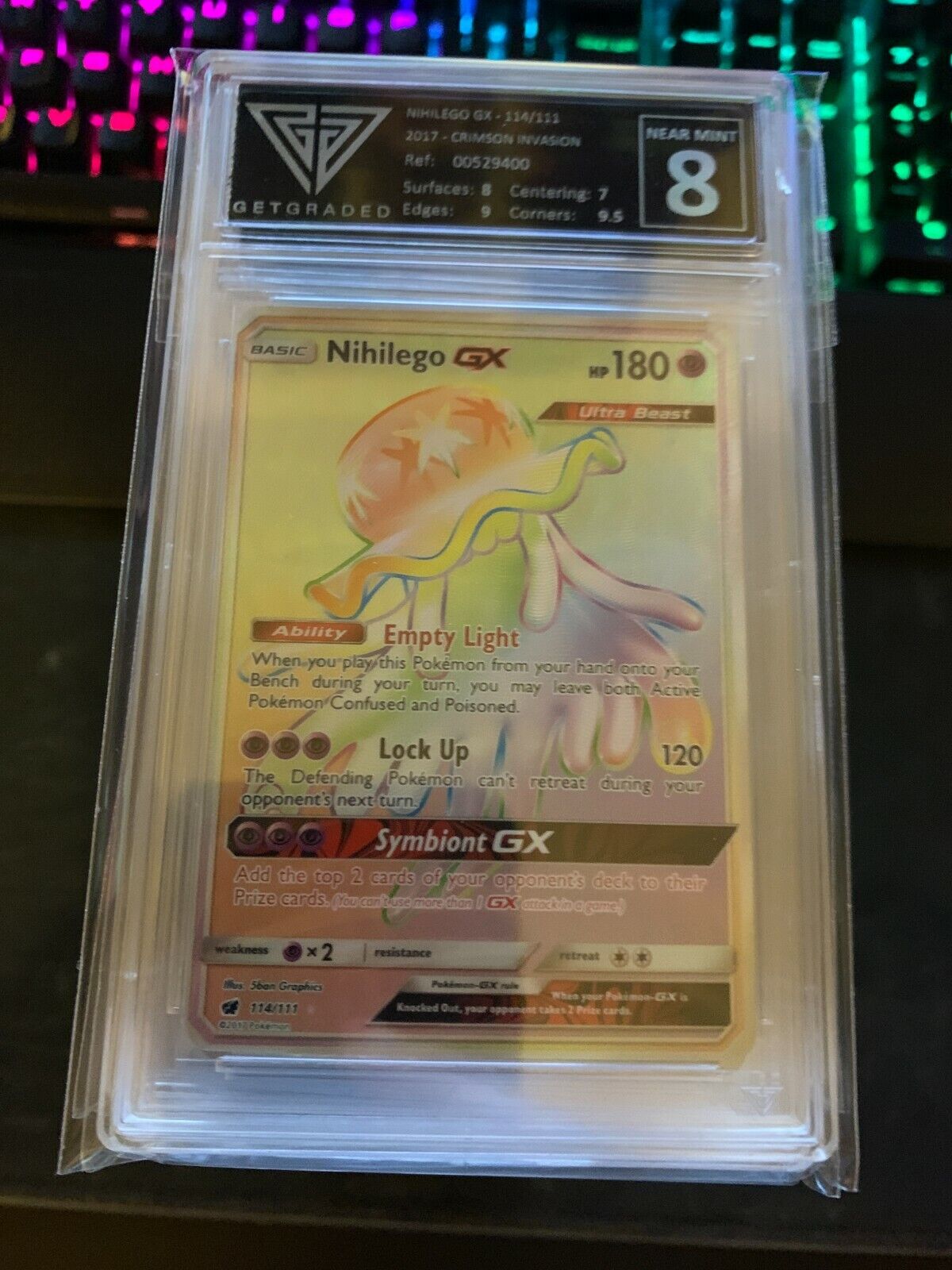 Nihilego Rainbow GX 114/111 Values - MAVIN