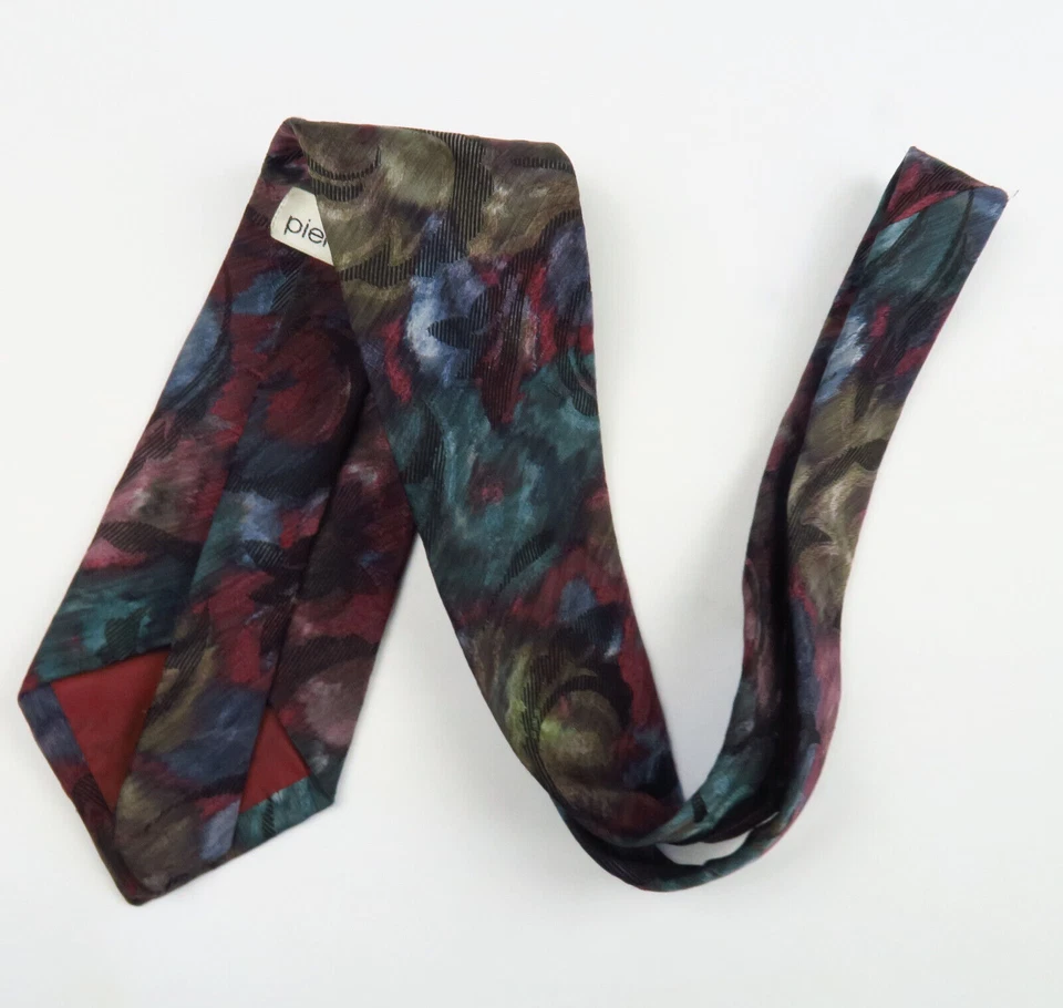 Corbata Pierre Cardin Para Hombre Multicolor Patrón Floral Poliéster 56x3.5 Foto 4 de 4