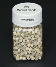 Silicone Lined Micro Rings Link Crimp Beads for Feather Hair Extension 1000 Pcs