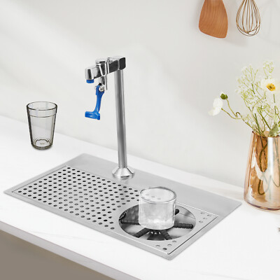 #ad Cup Washer Cafe Hotel Restaurant Commercial Cup Wash Cleaning Rinser W Faucet $215.50