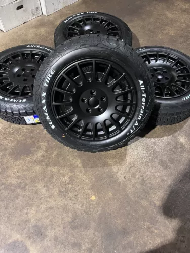 set of 18” alloy wheels & All Terrain Tyres Fits  Vw Transporter T5 T6 5x120