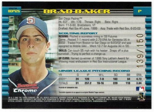 2002 BOWMAN DRAFT All Refractor /300 X-Fractor /150 Gold /50 Auto Relic YOU PICK - Picture 27 of 51