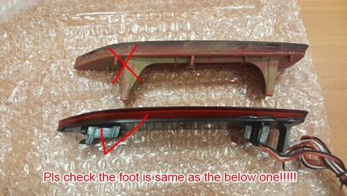 2x Red LED Rear Bumper Tail Brake Light Lamp For Honda CRV 2007- 2009 - Foto 2 di 6