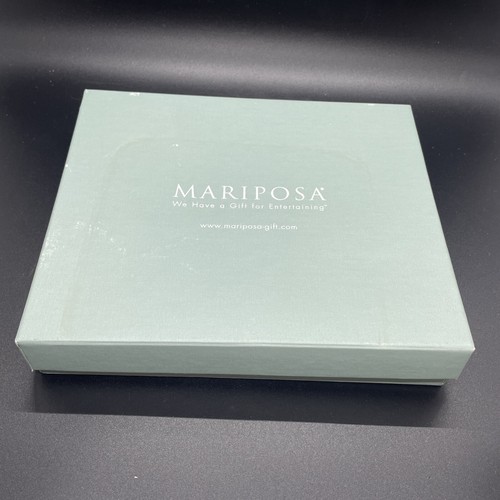 Mariposa Small Beaded Edge Oval Serving Tray Made from Recycled Aluminum New Box - Picture 4 of 6