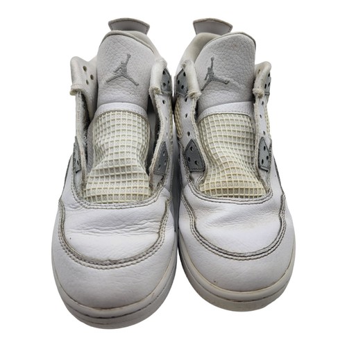 Nike Shoes Boys Size 1Y Air Jordan 4 IV Bp Sneakers White 308499-100 - Picture 3 of 11