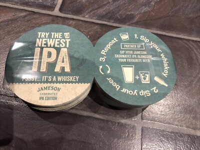JAMESON IRISH WHISKEY SELTENER DOPPELTER BIERDECKEL BARMATTE PUB BAR Komplettpackung