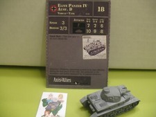  Axis  Allies Miniatures CONTESTED SKIES Elite Panzer IV Ausf. D w card 28/45 