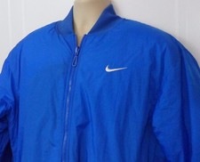 Vintage NIKE SWOOSH Reversible Puffer Jacket Blue Embroidered Size XL 18-20