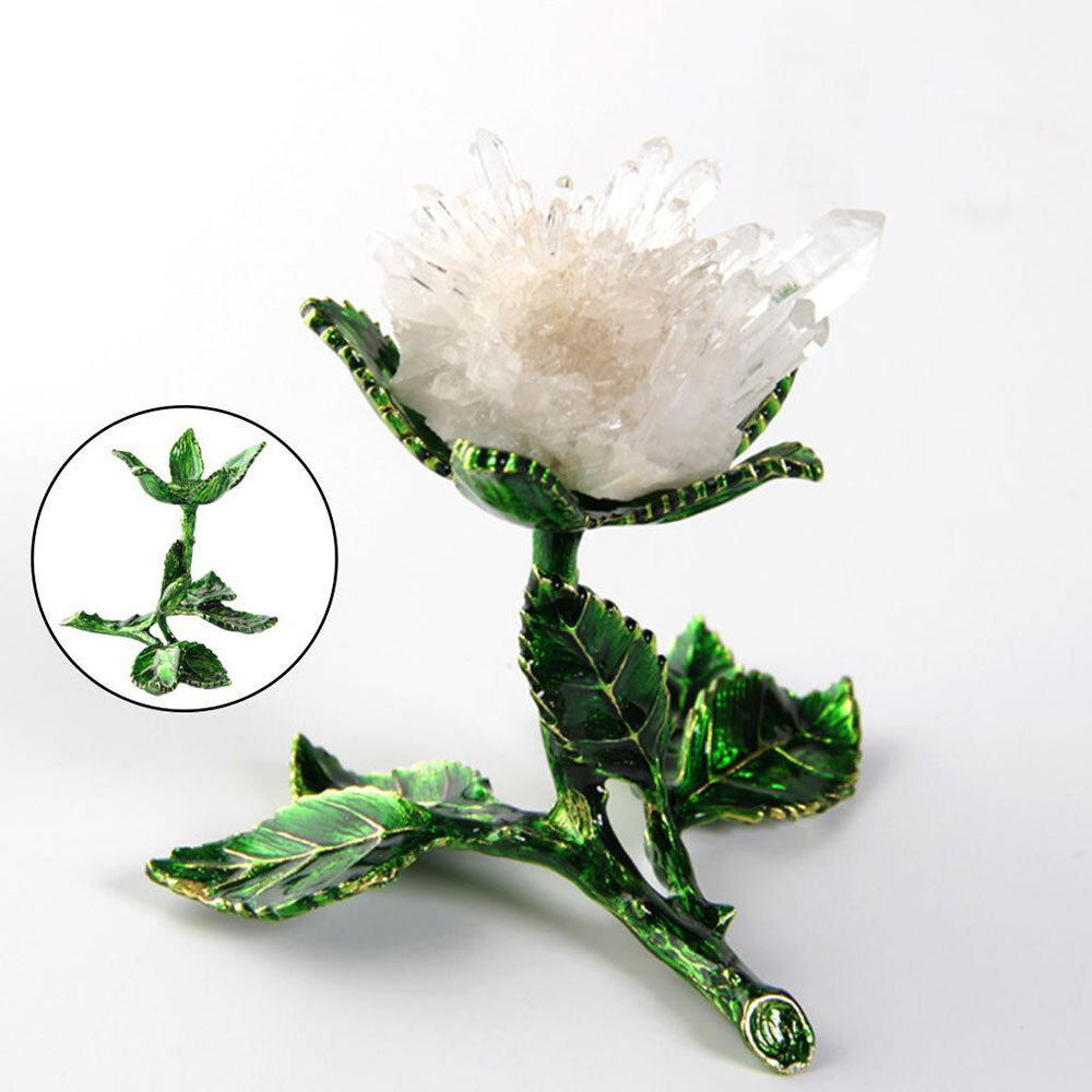 Crystal Ball Display Stand - Tree Branch Alloy Holder For 2.36" Balls - White Gold Finish - View #2