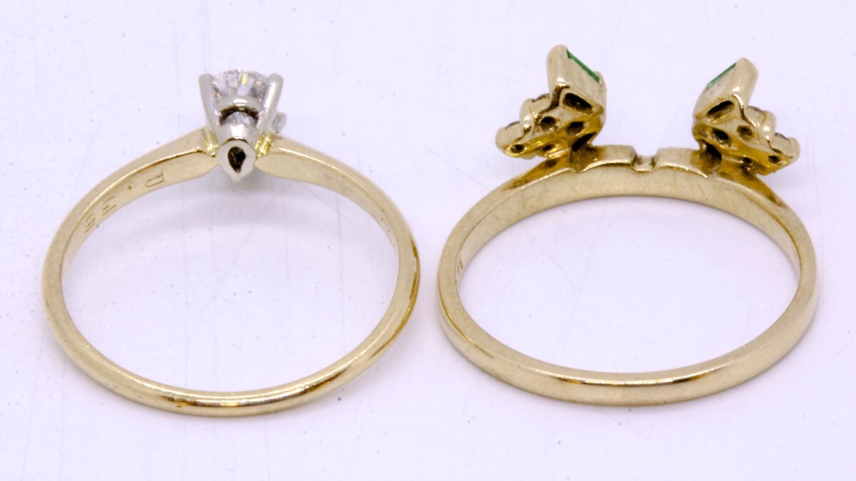 Exquisite 14K Solid Solid Yellow Gold Pear Diamon… - image 8