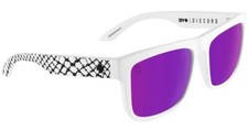 Spy Optic DISCORD Sunglasses - SLAYCO Matte White VIPER / Happy PURPLE Spectra