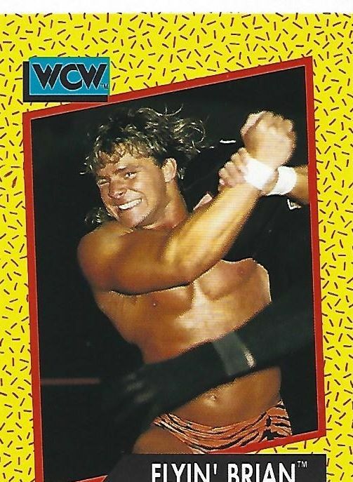 rare wcw cards Flyin' Brian Pillman 1991 Impel WCW Miscut Error Card #59 WWE Hart  Foundation