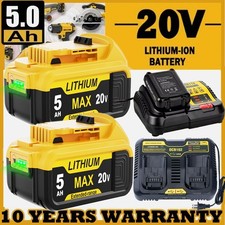 For DeWalt 20V 20 Volt Max 5.0AH Lithium Battery / Charger DCB201 DCB208 DCB206