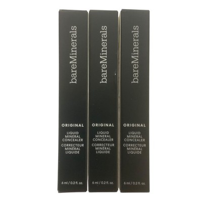 BareMinerals Original Liquid Mineral Concealer Lot of 3 Fair 1W 2211 6ml Tubes
