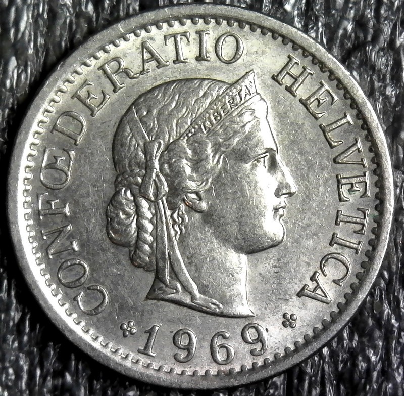 1969 Swiss 10 Rappen Foreign World Coin KM#27 (z1272)
