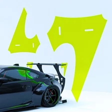 UNIVERSAL ACRYLIC SPOILER END PLATES - PREDRILLED (SET OF 2) Fits Any Wing 1/8”