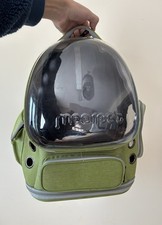 Pet Carrier Backpack Bubble Window Cat Dog Travel Rucksack Ventilated Green