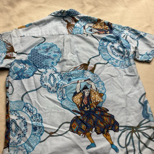 50’s Waltah Clarkes Hawaiihemd Samurai Loop Pacific Aloha XL Baumwolle - Bild 7 von 10