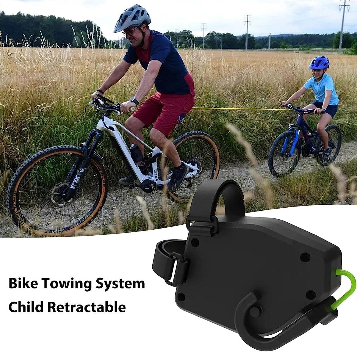 Corda traino per bici MTB 2.5m per genitori e bambini foto 3