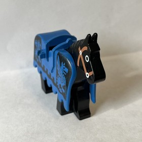 LEGO Blue Black Dragon Horse Barding minifigure 6086 6085 1584 6060 See Photos