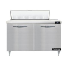 Continental Refrigerator D48N10 48" Two Section Sandwich / Salad Prep Table w...