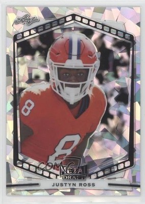 2022 Leaf Draft Metal Portrait Silver Crystals Justyn Ross #P-JR1 Rookie RC 2u3
