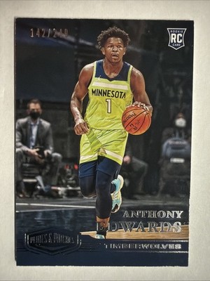 2020-21 Panini Chronicles - Plates and Patches Anthony Edwards Rookie #327 /249