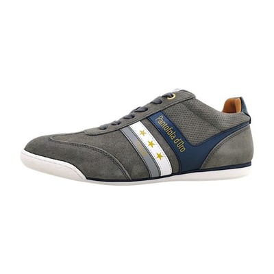 Pantofola d`oro Vasto Suede Herrenschuhe sportlicher Schnürer Grau Freizeit