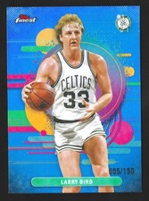 2025-26 Topps Finest Larry Bird Uncommon Blue Refractor 005/150 Celtics