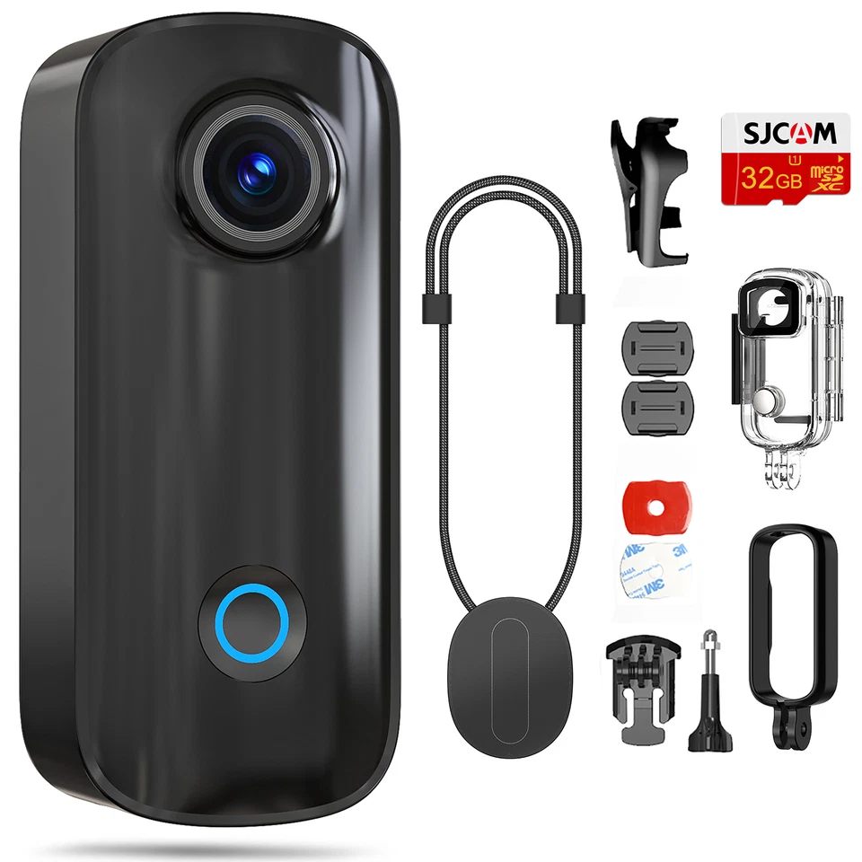 Action Cam 4K 30M Wasserdicht Action Sport Kamera WiFi EIS 32GB Micro Sd Karte