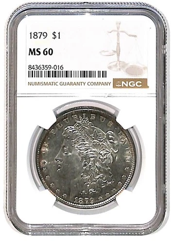 1879 Morgan Dollar NGC MS 60 BU UNC