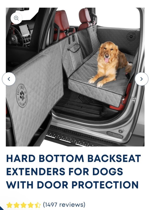 Ruff Liners XL Gray Hard Bottom Back Seat Extender & Door Protection for Dogs