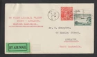 Australia 1929 First Flight Air Mail Cover Perth WA To Adelaide SA KGV