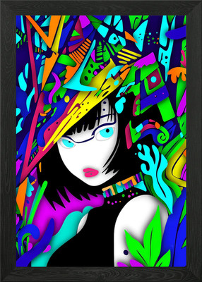 Electric Muse (of Infinite Dreams) Gerahmtes Wandbild Poster Leinwanddruck Bild