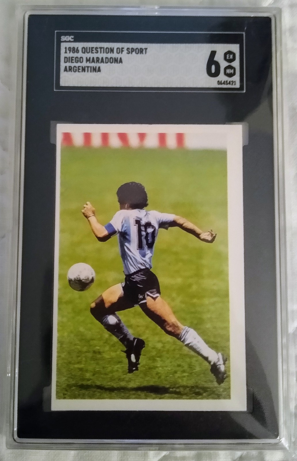 1986 Question Of Sport Diego Maradona SGC 6! Rare!