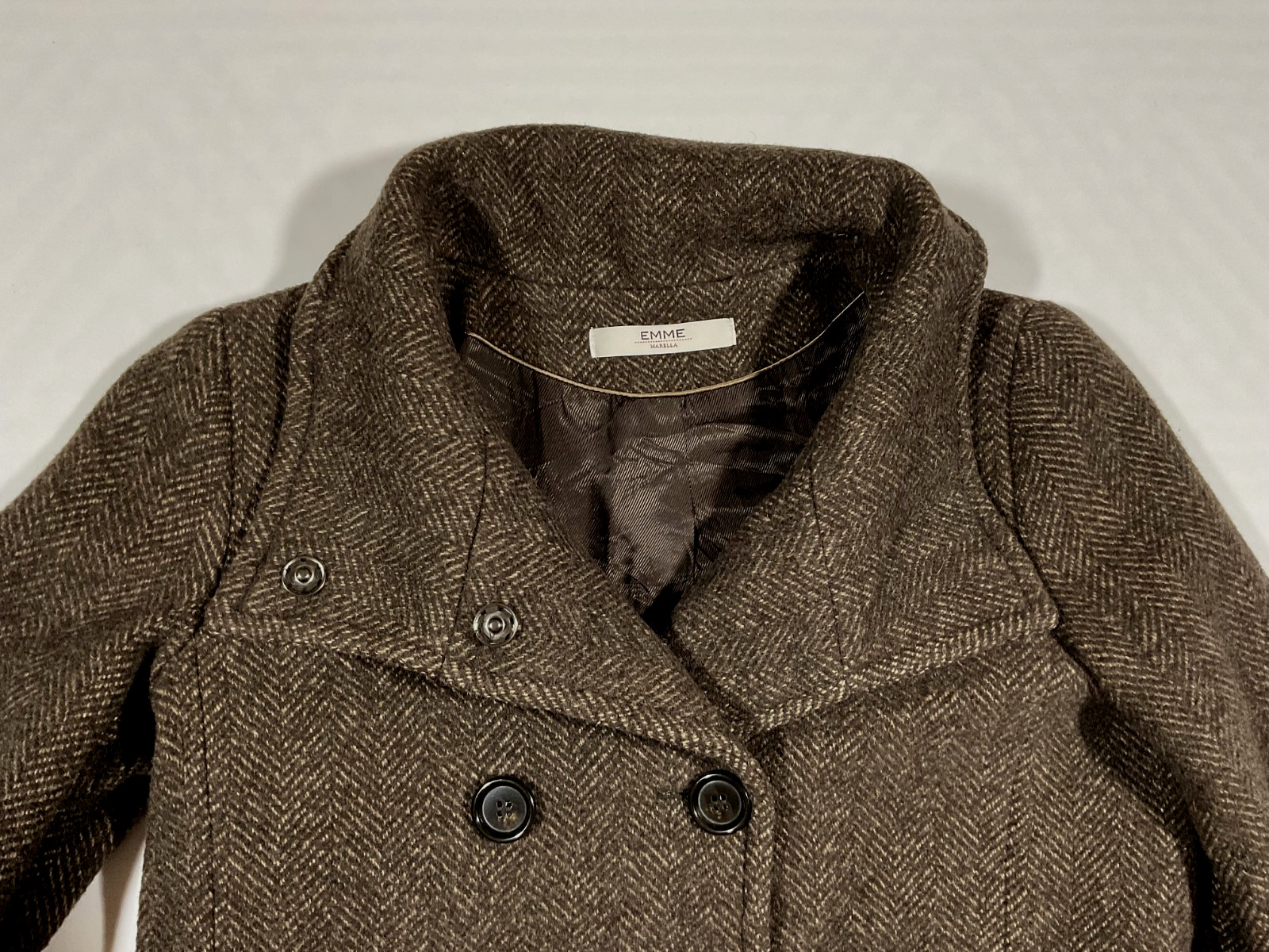RARE EMME Marella by Max Mara Wool Blend Coat Elegant Jacket US4 UK8 image 4