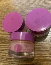 3 New Arbonne Overnight Lip Mask Chapped Lips W/ Acmella Flower