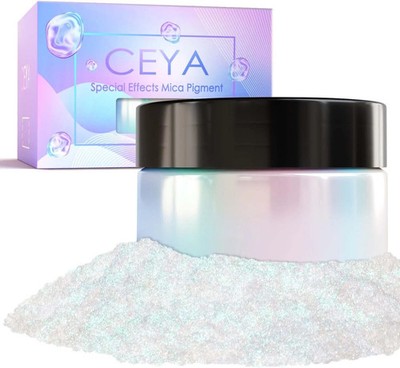 Chameleon Mica Powder, 1.8Oz/ 50G Mermaid Chrome Nail Powder, Cosmetic Grade Pea