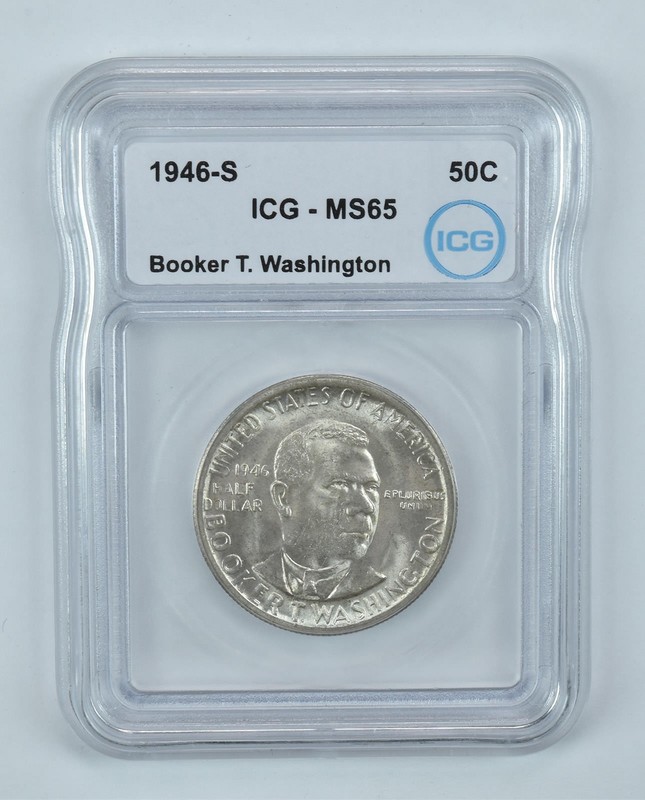 1946-S Booker T Washington Commemorative Half Dollar MS65 ICG *3219