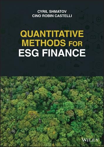 Cino Robin Castelli Cyril Sh Quantitative Methods for ESG Fi (Copertina rigida)