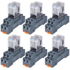 6PCS Electromagnetic Power Relay, 8-Pin 10 AMP 24V AC AC 24V 8Pin-10A-6PCS