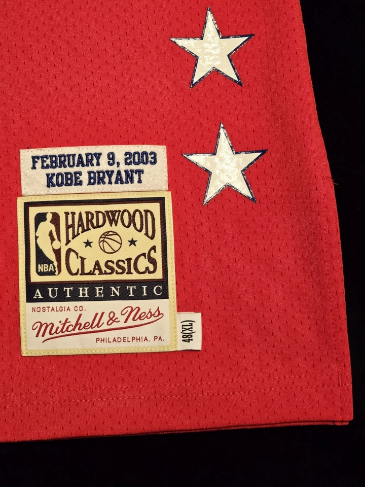 Camiseta deportiva 100 % auténtica Mitchell & Ness Kobe Bryant 2003 All Star Game talla 48 XL Foto 2 de 4