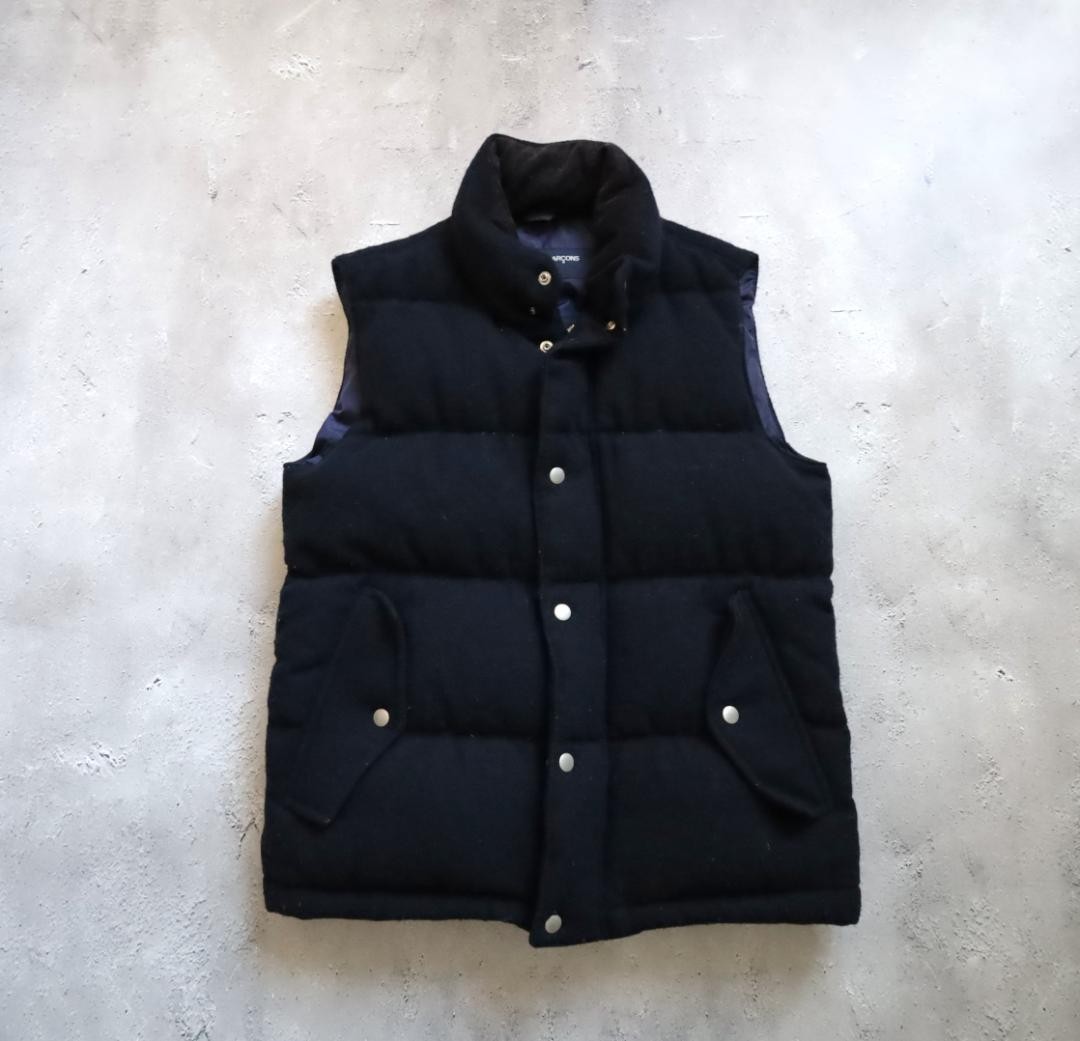Comme des Garçons Homme Wool Down Vest S size Black Used