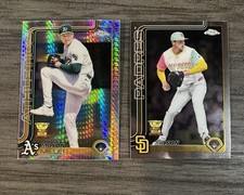 2025 Topps Chrome/Update Mason Miller Lot #142/USC195 Prism Refractor Padres/A’s